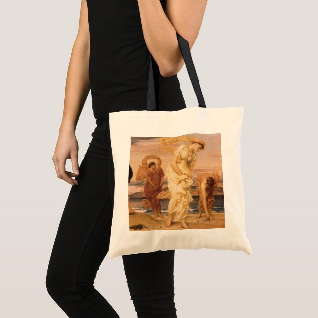 Greek Girls Picking Up Pebbles By Lord Leighton Tote Bag (Front (Product))
