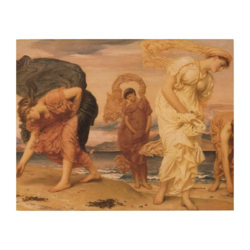 Greek Girls Picking Up Pebbles By Lord Leighton Wood Wall Decor