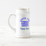Greek God and Flag of Greece Beer Stein