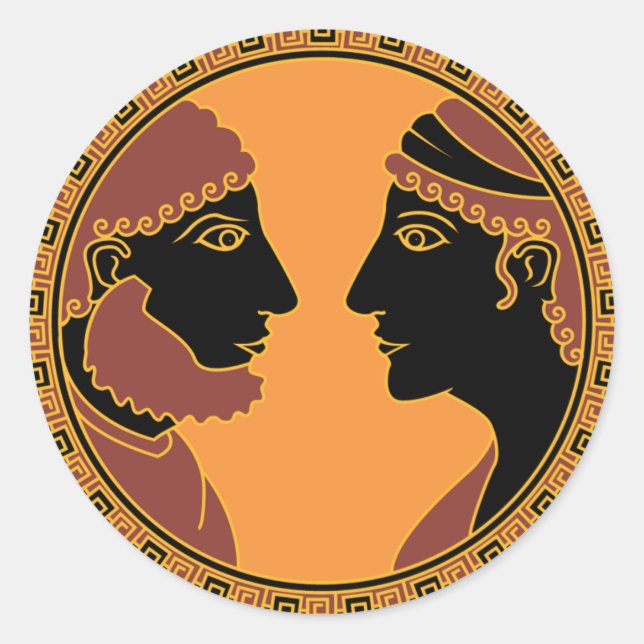 greek god and goddess classic round sticker (Front)
