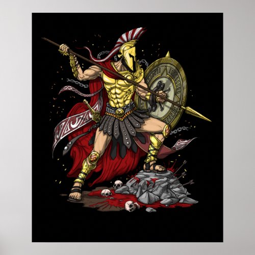 Greek God Ares Poster