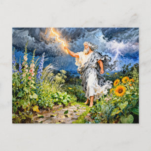 Greek God Boreas Winter Garden Postcard