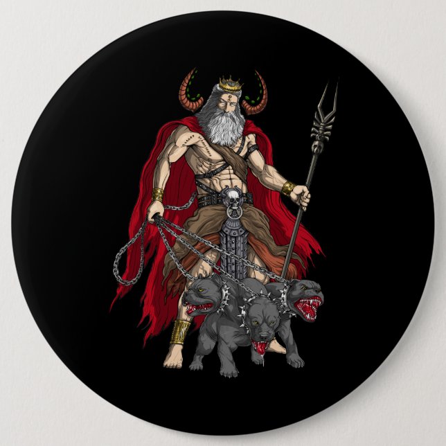 Greek God Hades Button (Front)