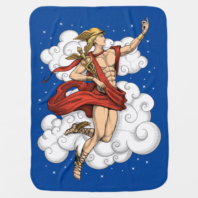Greek God Hermes Baby Blanket (Front)