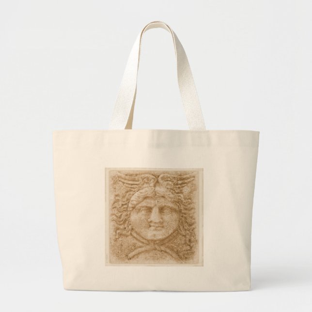 Greek God Hermes PICTURE  ancient image of Hermes Large Tote Bag (Front)