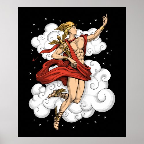 Greek God Hermes Poster
