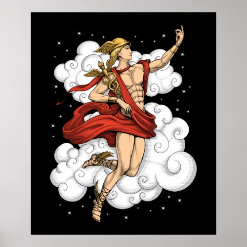 Greek God Hermes Poster
