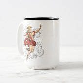 Greek God Hermes Two-Tone Coffee Mug (Front Left)