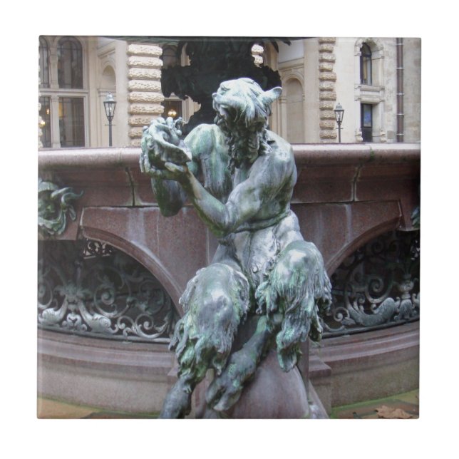 Greek God Pan Ceramic Tile (Front)