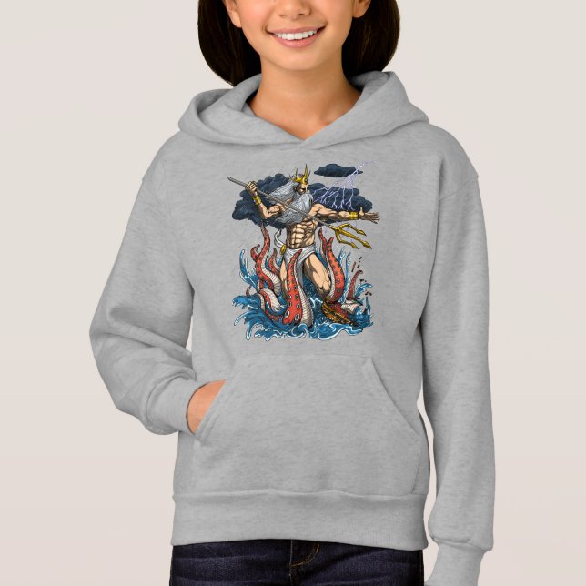 Greek God Poseidon Hoodie (Front)