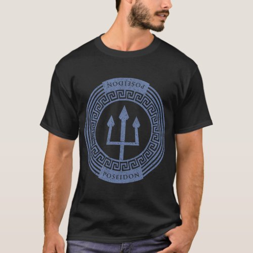 Greek God Poseidon Sea Trident T_Shirt