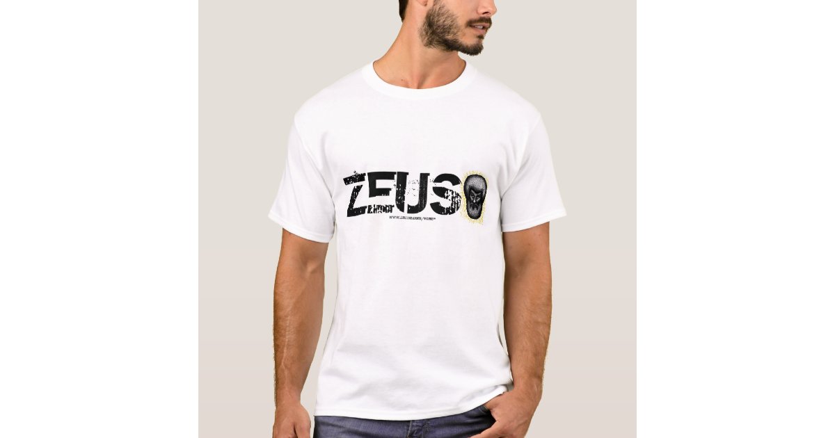 Greek God Zeus graphic t-shirt design | Zazzle