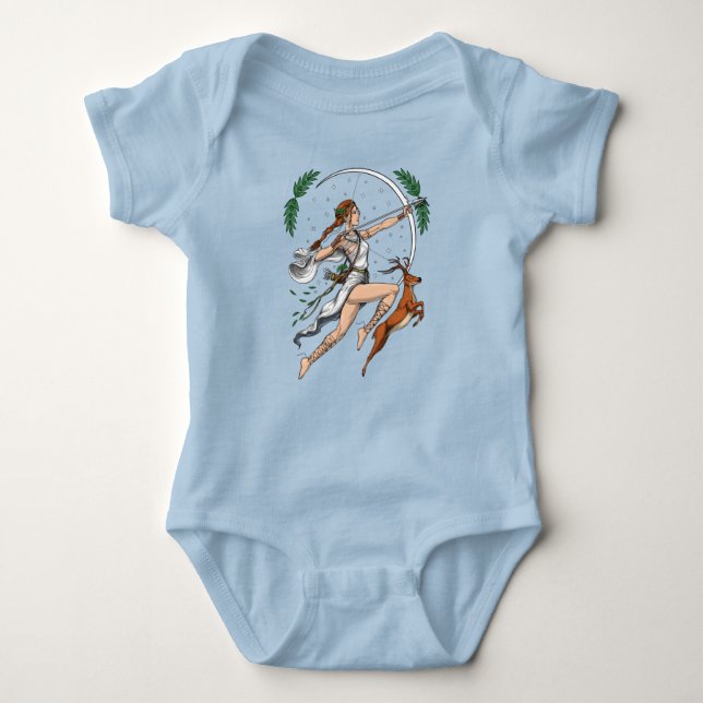 Greek Goddess Artemis Baby Bodysuit (Front)
