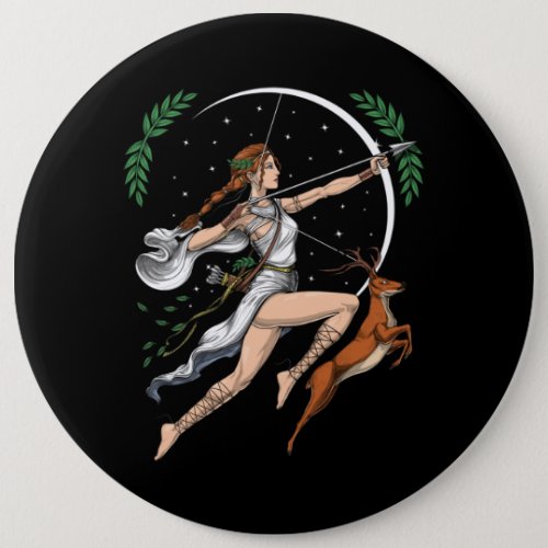 Greek Goddess Artemis Button