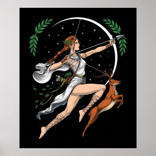 Greek Goddess Artemis Poster