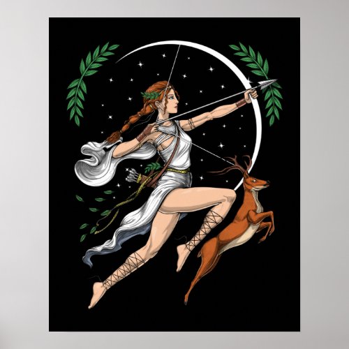 Greek Goddess Artemis Poster