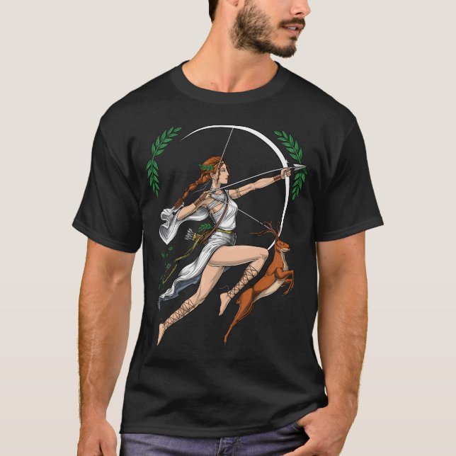 Greek Goddess Artemis T-Shirt (Front)