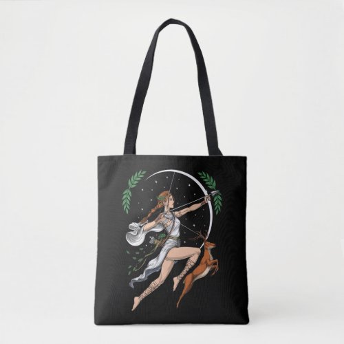 Greek Goddess Artemis Tote Bag