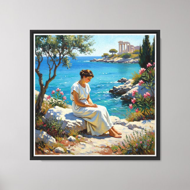 Greek Goddess by the Sea  Canvas Print (Front)