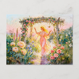 Greek Goddess Eos Rose Sunrise Postcard