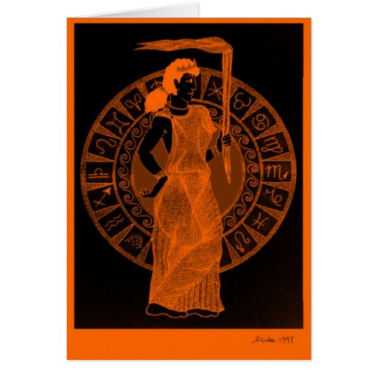 Greek Goddess in 'Black Figure Pottery' Style Cards (Front)
