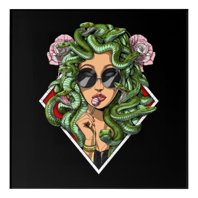 Greek Goddess Medusa Acrylic Print (Front)
