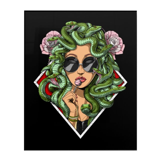 Greek Goddess Medusa Acrylic Print (Front)