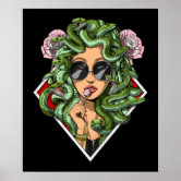 Medusa Gorgon Greek Mythology Art Print by Atteestude