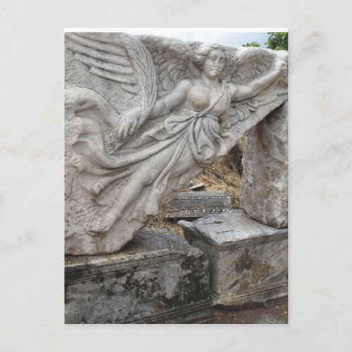 Greek Goddess Nike at Ephesus Turkey Postcard