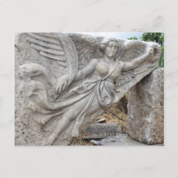Greek Goddess Nike At Ephesus  Turkey Postcard by historyluver at Zazzle