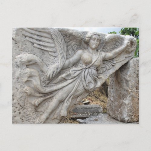 Greek Goddess Nike at Ephesus Turkey Postcard