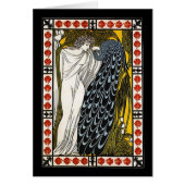 Greek Goddess Peacock Thank You Efharisto notes (Front)