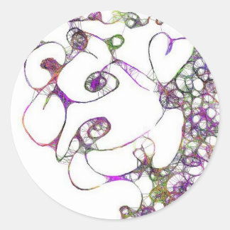 Greek Godess with Two Faces Classic Round Sticker