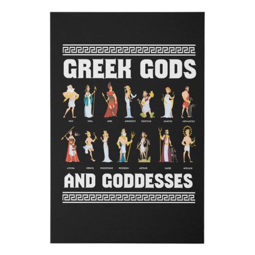 Greek Gods And Goddesses Greeks Faux Canvas Print