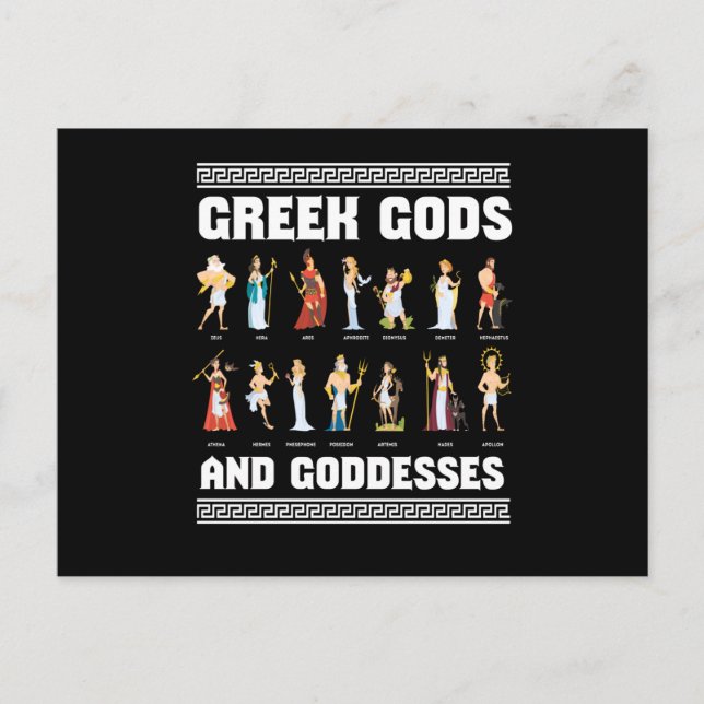 Greek Gods And Goddesses Greeks Postcard (Front)