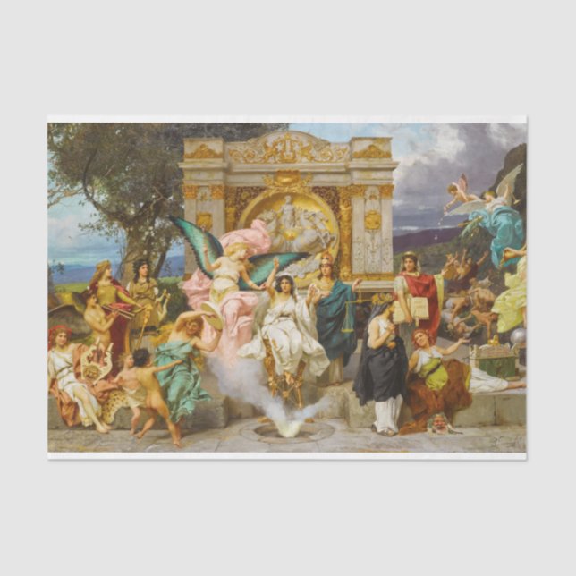 Greek Gods and Goddesses on Mount Parnassus Tissue Paper (Front)