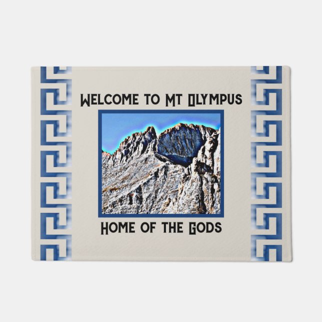 Greek Gods Light Gray Doormat (Front)