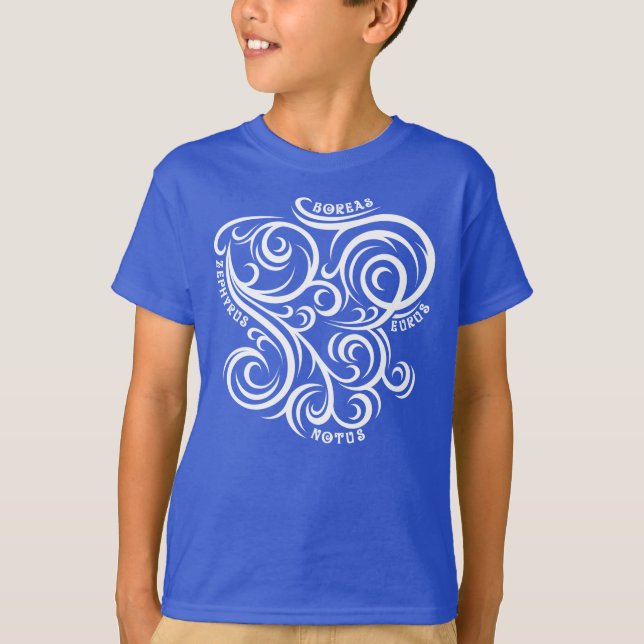Greek Gods of Wind Abstract T-Shirt (Front)