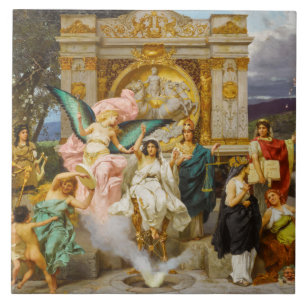 Greek Gods on Mount Parnassus Ceramic Tile