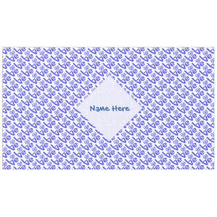 Greek Heart Blue LOVE Tiled Personalized Tablecloth
