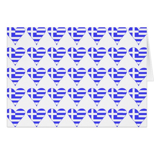 Greek Heart Funky Tiled Cards (Front Horizontal)