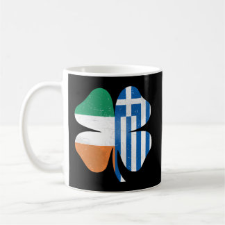 Greek Irish Shamrock Greece Ireland St Patrick'S D Coffee Mug