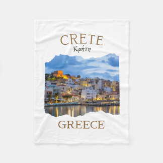 Greek Island Crete Greece Featuring Rethimno Town Fleece Blanket