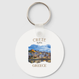 Greek Island Crete Greece Featuring Rethimno Town Keychain