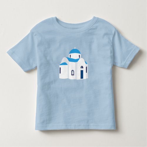 Greek Island Greece Blue Dome Church  Toddler T_shirt