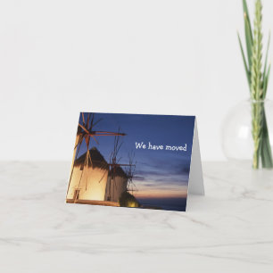 Greek island new address card