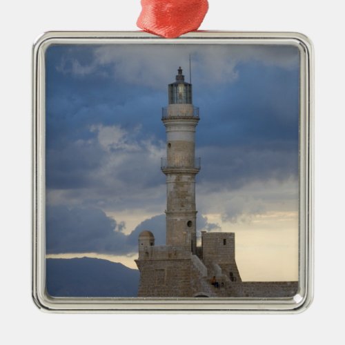 Greek Island of Crete and old town of Chania 2 Metal Ornament