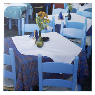 Greek Island of Crete and old town of Chania Ceramic Tile