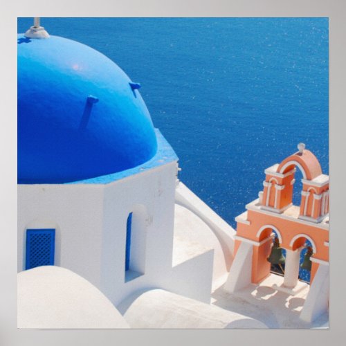 Greek Island Santorini Poster