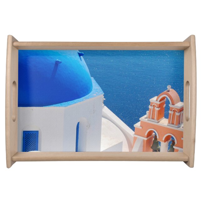 Greek Island Santorini Serving Tray (Front)